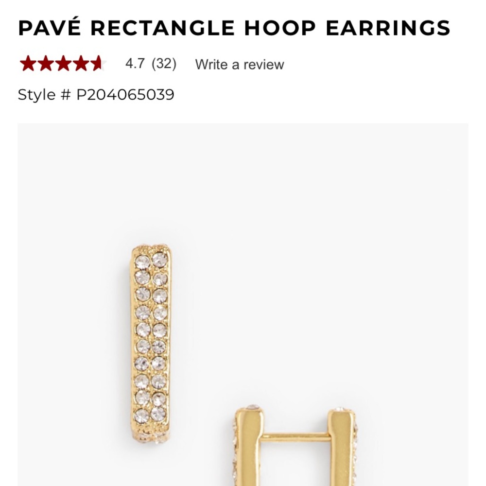 Talbots pave crystal earrings NWT